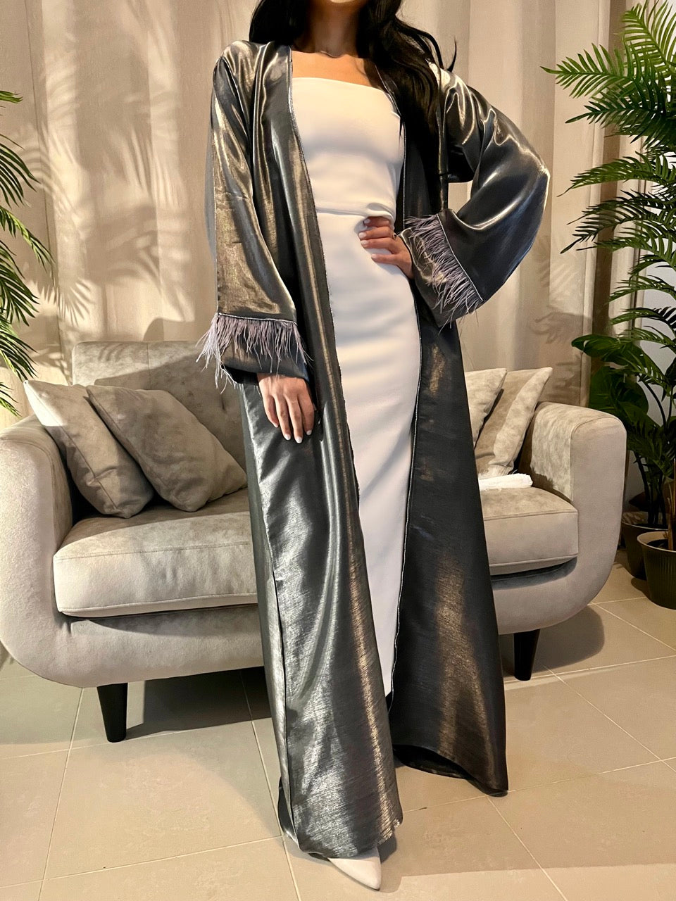 OLD MONEY ABAYA - Grey