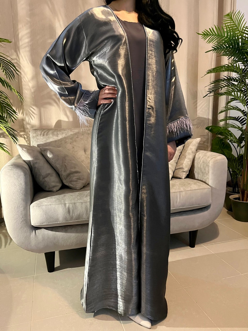 OLD MONEY ABAYA - Grey