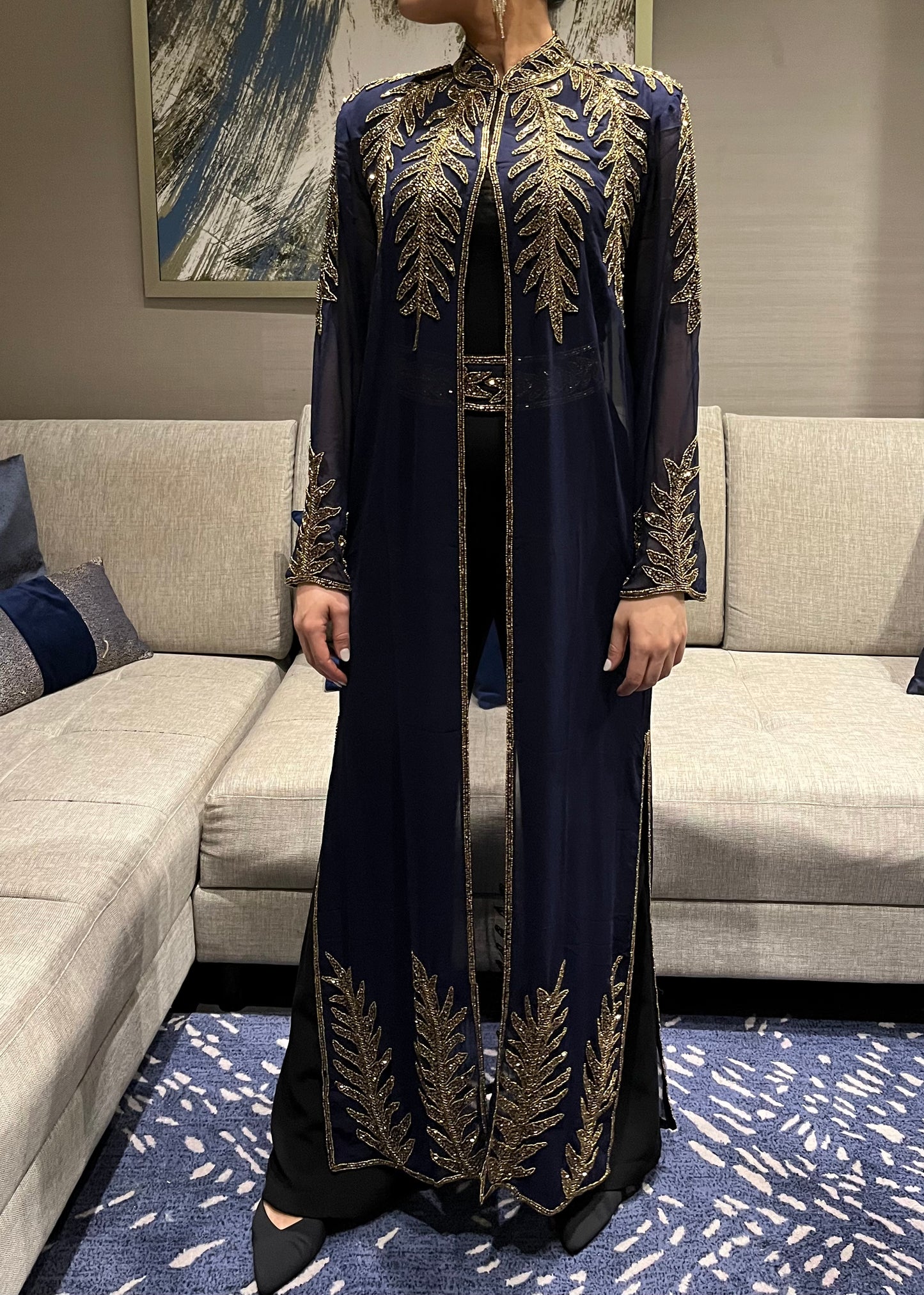 MIDNIGHT BLUE CAFTAN INSPIRATION DRESS