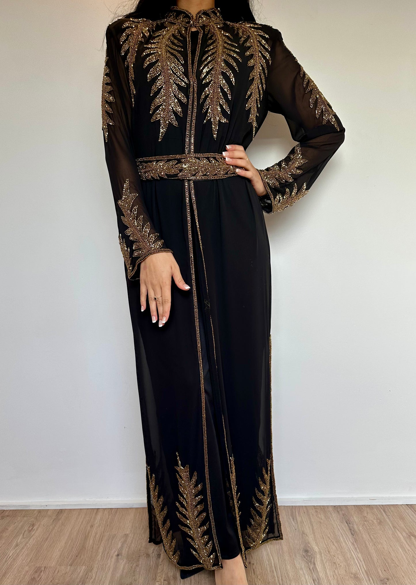 ROBE INSPIRATION CAFTAN NOIR